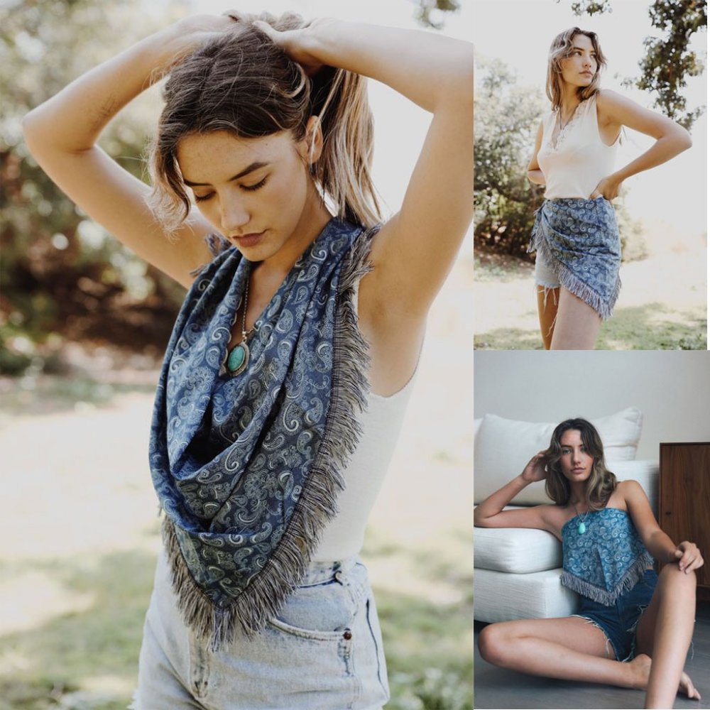 Paisley Triangle Cotton Bandana